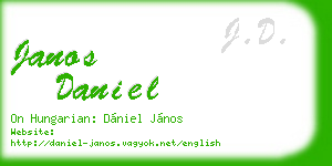 janos daniel business card