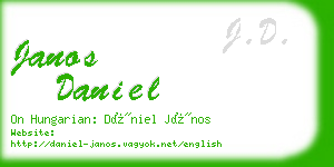 janos daniel business card